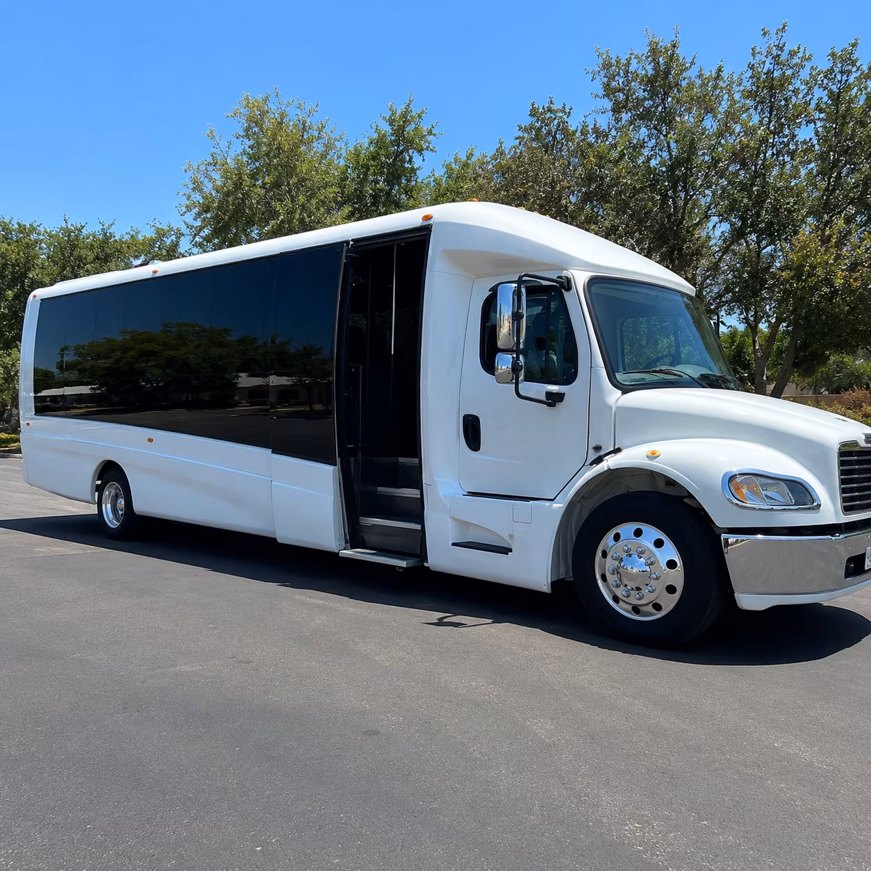 corporate shuttle buses across the springdale bentonville corridor