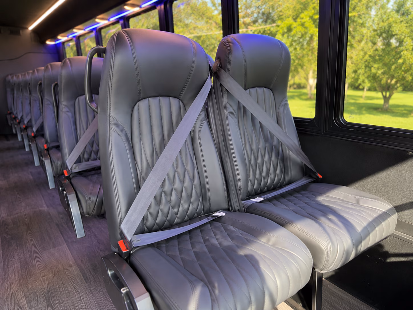 springdale 15 passenger minibus inside