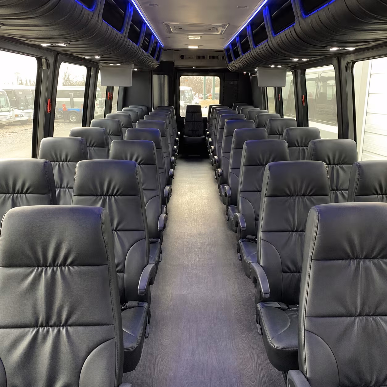 springdale 25 passenger minibus inside
