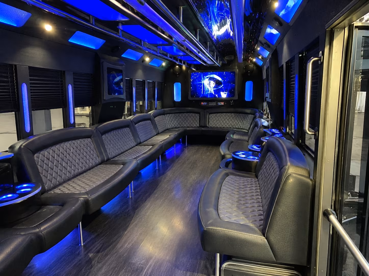 springdale 28 passenger party bus interior