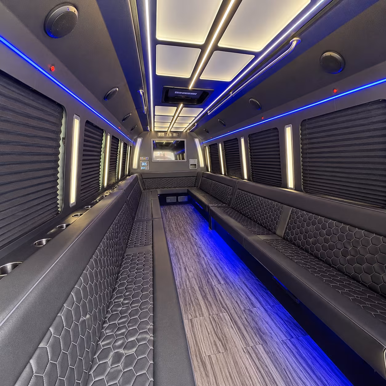 springdale 30 passenger party bus interior