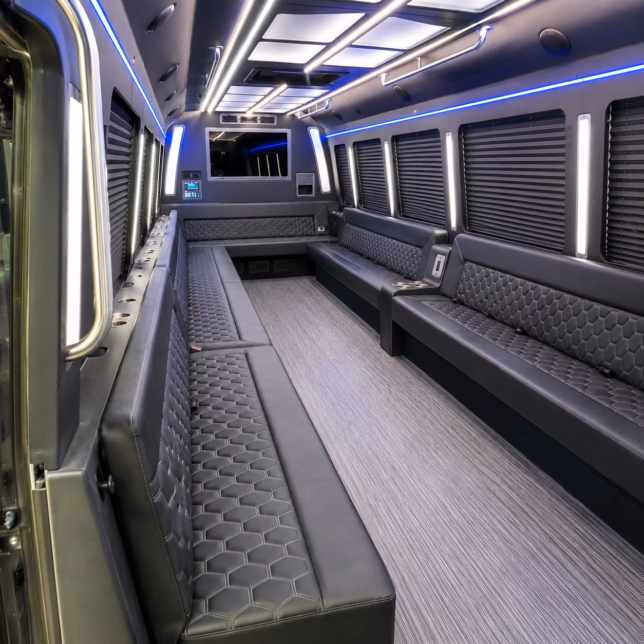 springdale 40 passenger party bus interior