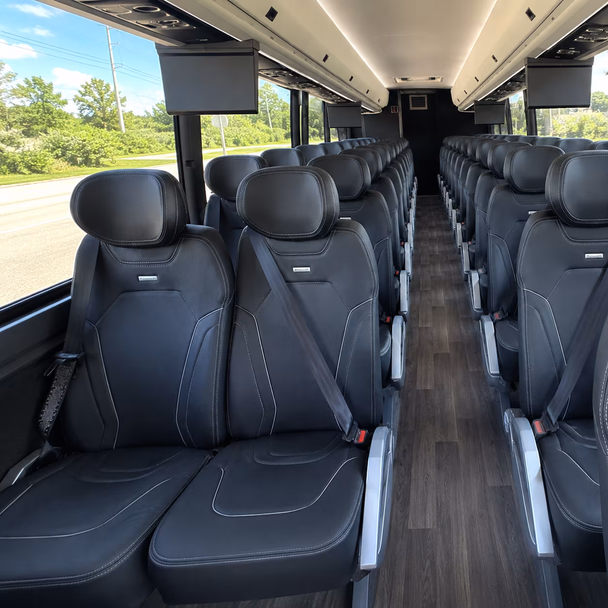 springdale 56 passenger charter bus interior