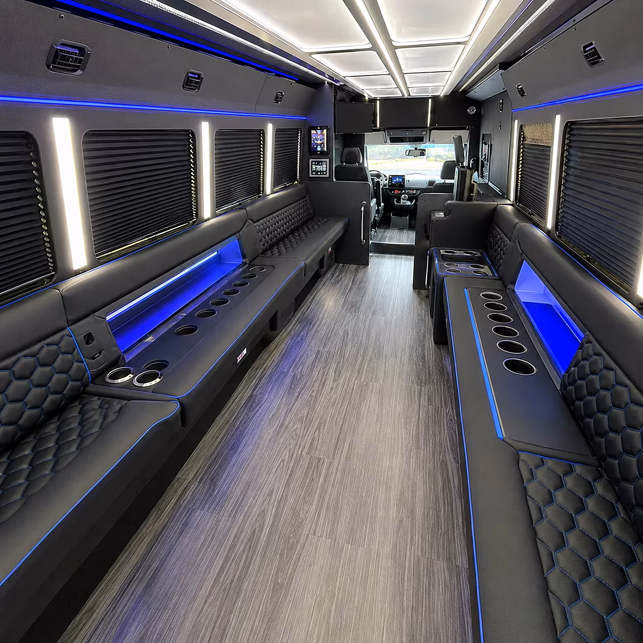 springdale party bus interior